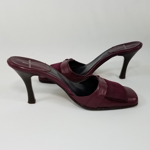 Dusica Dusica Wine Pumps Square Toe Shoes Italian - Picture 2 of 8